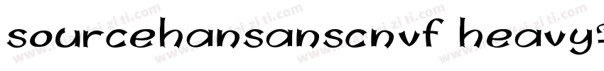 sourcehansanscnvf heavy字体字体转换
